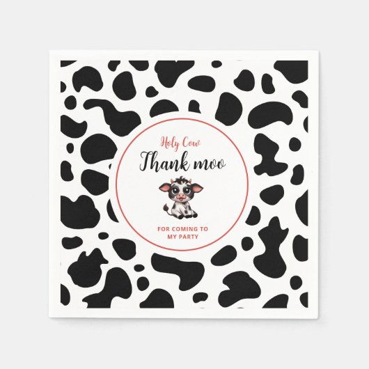 Heilige koe, dank Moo voor zijn komst Servet (Voorkant)