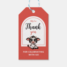 Heilige koe dank u cadeaulabel