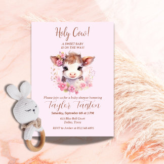 Heilige Koe! Een lieve baby is onderweg! Kaart