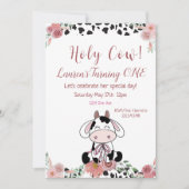 Heilige Koe Eerste verjaardag Kaart (Voorkant)
