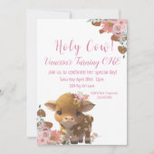 Heilige Koe Eerste verjaardag Kaart (Voorkant)