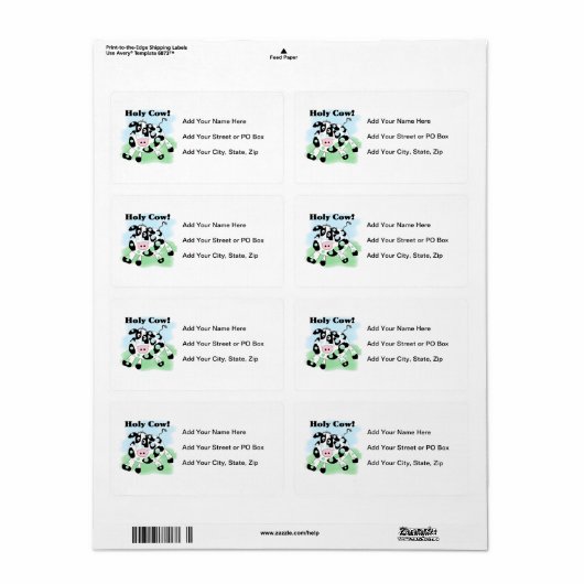 Heilige Koe Etiket (Full Sheet)