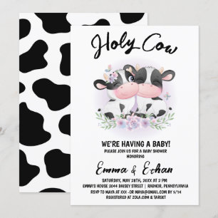 Heilige Koe Geschlechtsonthulling Baby Shower Kaart