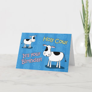 Heilige Koe Het is jouw Birthday Holstein Wenskaar Kaart