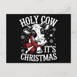 Heilige Koe Het is Kerst Grappig Koe Liefhebber Bo Feestdagenkaart