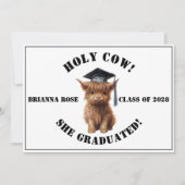 Heilige Koe! Hij/zij is afgestudeerd fotouitnodigi Kaart (Voorkant)