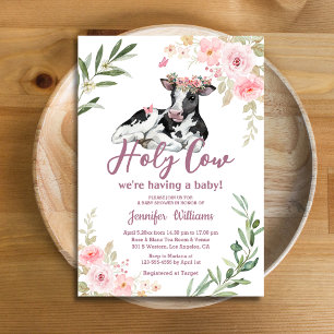 heilige koe hoogland kalf meisje baby shower botan kaart