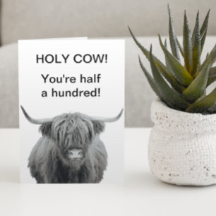 Heilige Koe Hoogland Verjaardag 50e Kaart