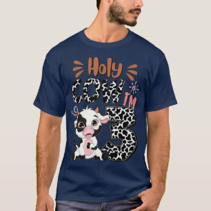 Heilige Koe Ik ben 3-jarige jongen 3e Koe landbouw T-shirt