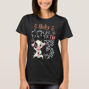 Heilige Koe Ik ben 3-jarige jongen 3e Koe landbouw T-shirt