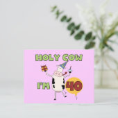 Heilige Koe Ik ben 40 overhemden en cadeautjes Briefkaart (Staand voorkant)