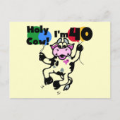 Heilige Koe Ik ben 40 T-shirts en cadeautjes Briefkaart (Voorkant)