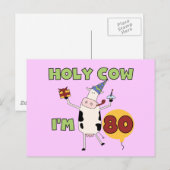 Heilige Koe Ik ben 80 T-shirts en cadeautjes Briefkaart (Voorkant / Achterkant)