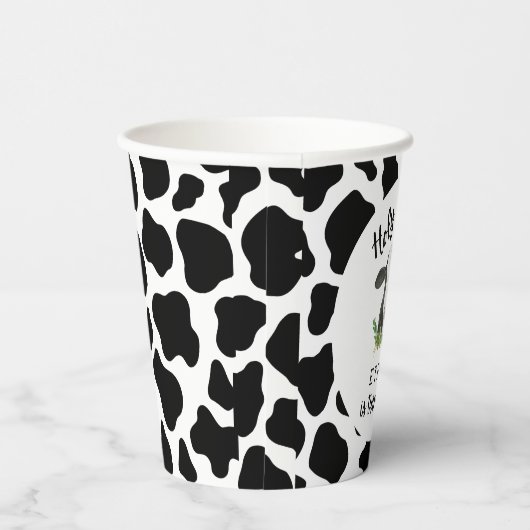 Heilige Koe Ik Ben Eén Koe 1e Verjaardagsfeestje Papieren Bekers (Rechts)