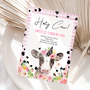 Heilige Koe Ik ben 'One Girl Farm Animals Birthday Kaart