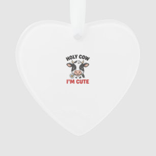 Heilige Koe Ik Ben Schattig Grappige Koe Vintage G Ornament