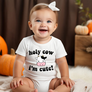 Heilige Koe Ik Ben Schattig Roze Romper