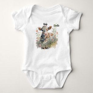 "Heilige Koe, ik ben Schattige!" Custom Romper