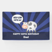 Heilige Koe Je bent 60 Funny Cute Happy 60th Birth Spandoek (Horizontaal)