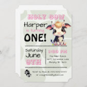 Heilige Koe Land Verjaardagsfeestuitnodiging Kaart (Voorkant / Achterkant)