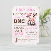 Heilige Koe Land Verjaardagsfeestuitnodiging Kaart (Staand voorkant)