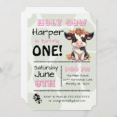 Heilige Koe Land Verjaardagsfeestuitnodiging Kaart (Voorkant / Achterkant)