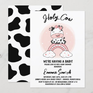Heilige Koe Meisje Baby Shower Kaart