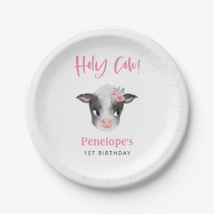 Heilige Koe Meisje Verjaardagsfeest Papieren Bordje