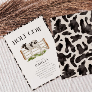 Heilige Koe Modern Eenvoudig Boerderij Verjaardags Kaart