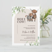 Heilige Koe Neutraal Arch Boerderij Hoogland Baby  Kaart (Staand voorkant)