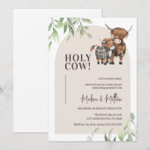 Heilige Koe Neutraal Arch Boerderij Hoogland Baby  Kaart (Voorkant / Achterkant)