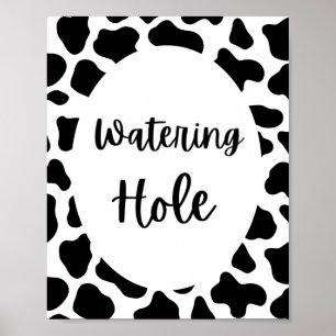 Heilige Koe Print Verjaardag Watering Hole Bord Po