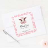 Heilige Koe Roze Boho Baby shower Dank u Sticker (Envelop)