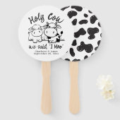 Heilige Koe, we zeiden dat ik Moo gepersonaliseerd Handwaaier (Voorkant en achterkant)