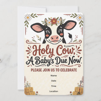 Heilige Koei Moe Koei | Baby Shower Uitnodiging