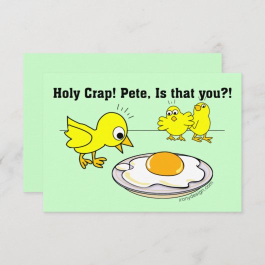 Heilige krap! Pete, ben jij dat? (Voorkant / Achterkant)