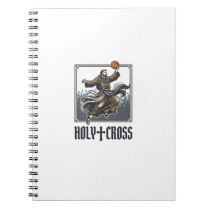 Heilige Kruis Vintage Basketbal Religieus T-shirt Notitieboek