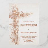Heilige kruisbaptisme Folie Uitnodiging (Voorkant)