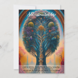 Heilige Kunst Mystieke Boom des Levens Spirituele Kaart