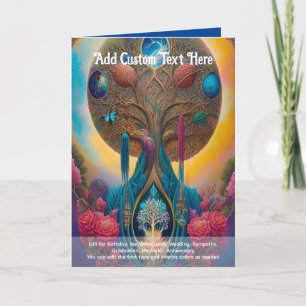 Heilige Kunst Mystieke Boom des Levens Spirituele Kaart