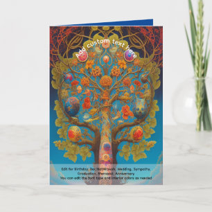 Heilige Kunst Mystieke Boom des Levens Spirituele Kaart