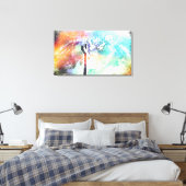 Heilige Land Cross Grunge Art Wrapped Canvas (Insitu (Slaapkamer))