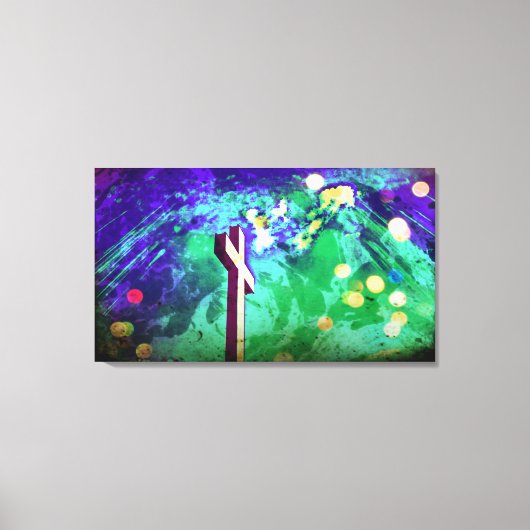 Heilige Land Cross Sparkle Verpakt Canvas (Voorkant)