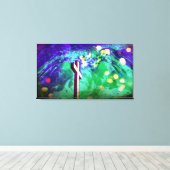 Heilige Land Cross Sparkle Verpakt Canvas (Insitu (Houten vloer))