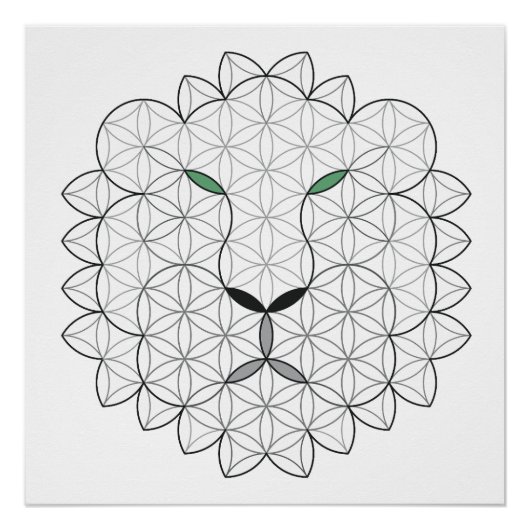 Heilige Leeuw, B01/BW. Perfect Poster (Voorkant)