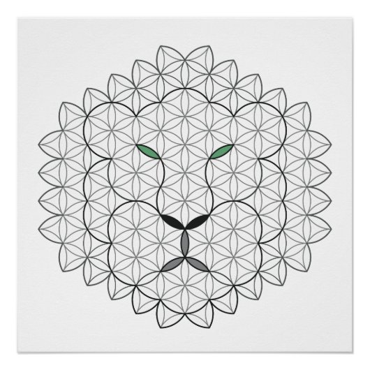 Heilige Leeuw, B051/BW. Perfect Poster (Voorkant)