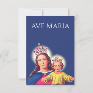 Heilige Maagd Maria en het kindje Jezus Heilige ka Bedankkaart