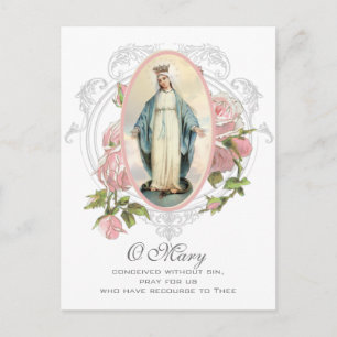 Heilige Maagd Maria Katholiek Gebed voor de Overle Briefkaart