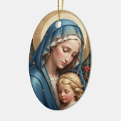 Heilige Maagd Maria Traditioneel Katholiek Keramisch Ornament (Links)