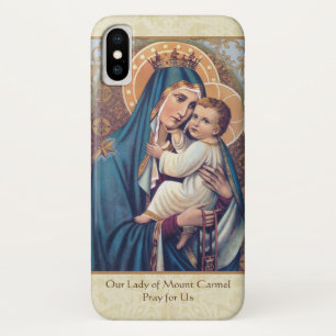 Heilige Maagdelijke Moeder Mary Mount Carmel iPhone X Hoesje